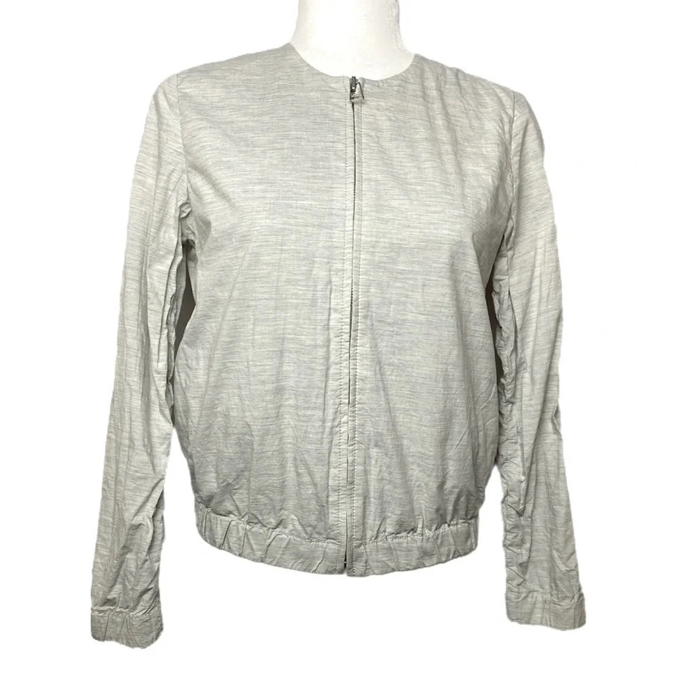 Gap Zip Up Lightweight Gray Jacket Cotton Small